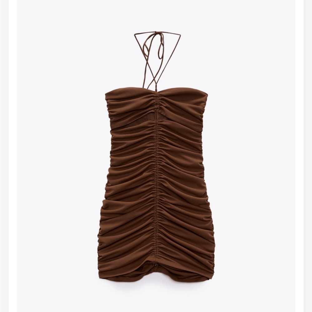 NWT Zara Draped Dress - Picture 7 of 7